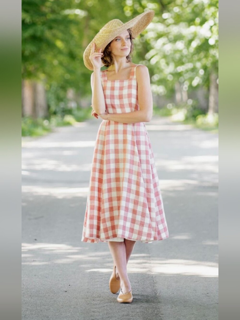 ISO Son de Flor Dress In Vintage Pink Checkers